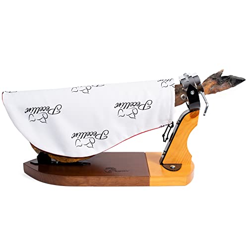 PECELLÍN Cubre Jamon PROFESIONAL, Cubrejamonero con Doble Tela 57cm, Fabricado en España, Cubrejamon con 70% Algodón y 30% Poliester, Funda para Cubrir Patas y Paletas de Jamones Negro