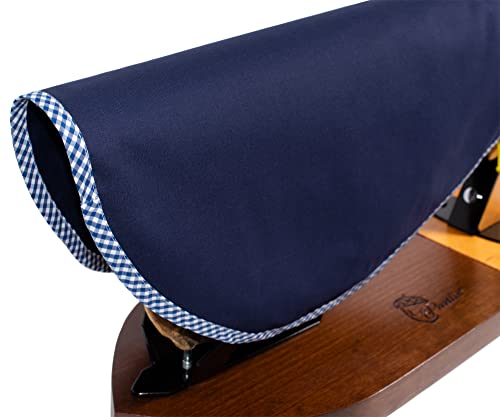 PECELLÍN Cubre Jamon PROFESIONAL, Cubrejamonero de Tela 57cm, Fabricado en España, Cubrejamon con 35% Algodon y 65% Poliester, Funda para Cubrir Patas y Paletas de Jamones Color Azul