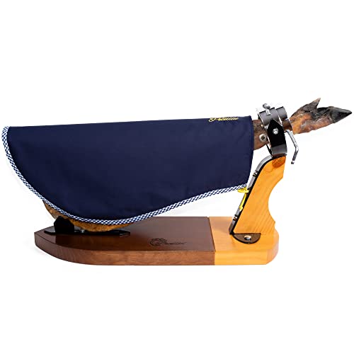 PECELLÍN Cubre Jamon PROFESIONAL, Cubrejamonero de Tela 57cm, Fabricado en España, Cubrejamon con 35% Algodon y 65% Poliester, Funda para Cubrir Patas y Paletas de Jamones Color Azul