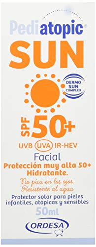 Pediatopic Sun Facial 50ml, Protector solar para pieles infantiles, atópicas y sensibles