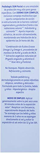 Pediatopic Sun Facial 50ml, Protector solar para pieles infantiles, atópicas y sensibles