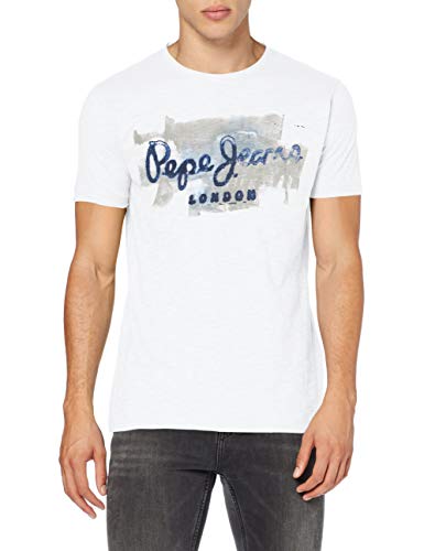 Pepe Jeans GOLDERS Camiseta para Hombre, Blanco (Optic White 802), Medium