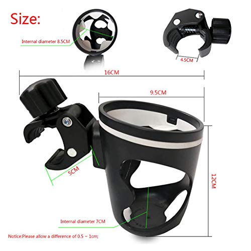 perfeclan Portabebidas para Cochecito, Portavasos para Bicicleta, Portavasos Universal con Rotación De 360 ​​Grados para Bicicleta, Cochecito, Silla De Paseo, S