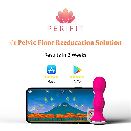 Perifit - Ejercitador de Kegel con aplicación | Entrenador del suelo pélvico | Fortalece tu suelo pélvico, mejora el control de la vejiga y agiliza la recuperación postparto | Rosa