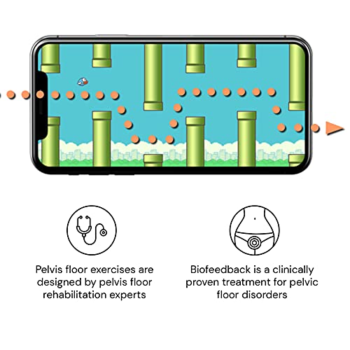 Perifit - Ejercitador de Kegel con aplicación | Entrenador del suelo pélvico | Fortalece tu suelo pélvico, mejora el control de la vejiga y agiliza la recuperación postparto | Rosa