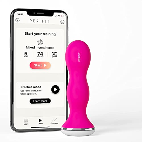 Perifit - Ejercitador de Kegel con aplicación | Entrenador del suelo pélvico | Fortalece tu suelo pélvico, mejora el control de la vejiga y agiliza la recuperación postparto | Rosa