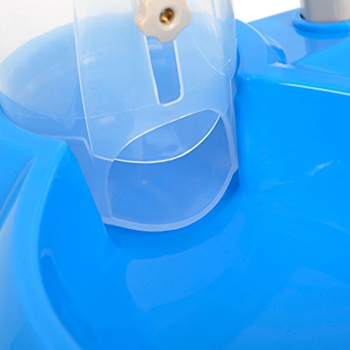 Pet Waterer Pet Automatic Feeder Fuente de agua vertical 2 en 1 ( Color : Blue )