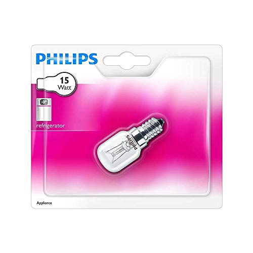 Philips Bombilla incandescente para aparatos 8711500249791- Lámpara (15 W, Electrodoméstico, E14, 1000 h, Transparente, 1 año(s))