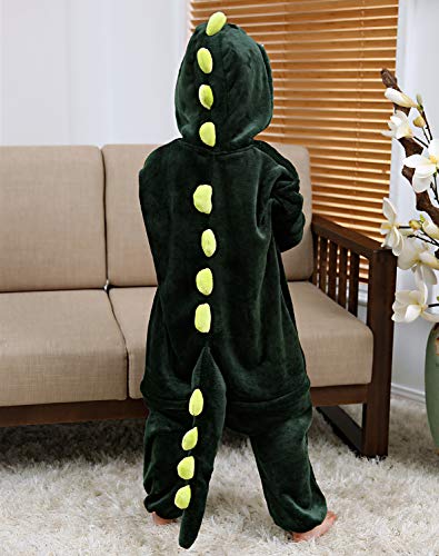 Pijama con capucha para niños y niñas, diseño de dinosaurio, tiburón, gorila, animal, Cocodrilo/dinosaurio., 11-12 Años