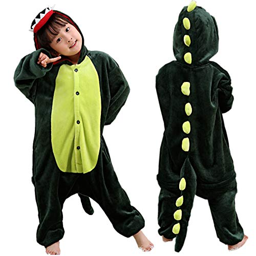 Pijama con capucha para niños y niñas, diseño de dinosaurio, tiburón, gorila, animal, Cocodrilo/dinosaurio., 11-12 Años