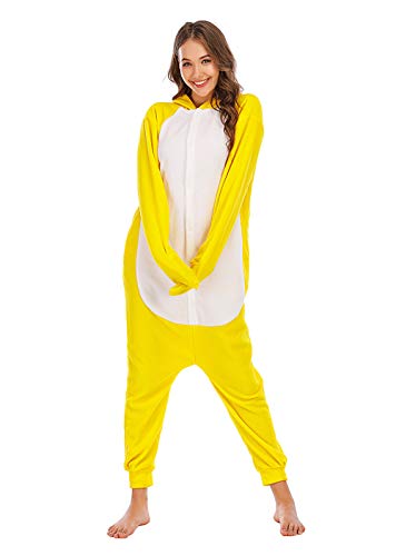 Pijamas Animales Mujer Disfraces de Cosplay para Adultos Pijama Pato Enteros, L