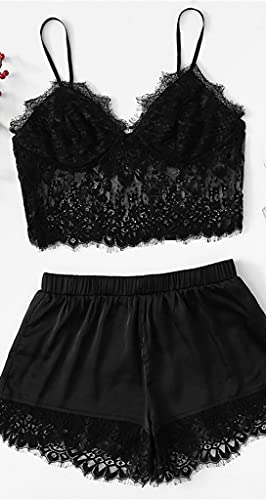 Pijamas de mujer Sexy Lace Sling Shorts Mujer Ropa de dormir