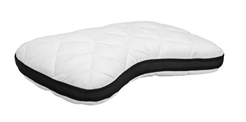 Pikolin Home - Almohada viscoelástica de hombros antialérgica de doble funda y de firmeza media para dormir de lado y boca arriba