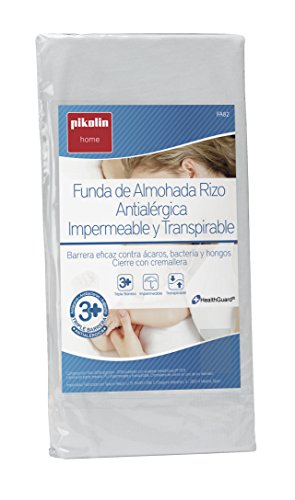 Pikolin Home - Funda de almohada de algodón de rizo con tratamiento antialérgico y con membrana Smartseal® impermeable y transpirable