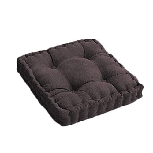 ping bu Cojín de algodón para asiento elevador, grueso cuadrado, cojines de asiento grandes, firmes de 50 cm para sillón, jardín, silla de adultos (45 x 45 cm, gris oscuro)