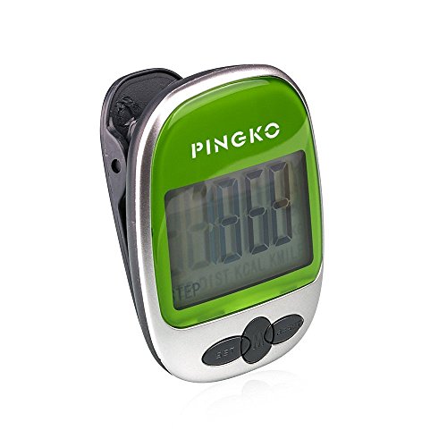 PINGKO Podómetro portátil con precisión para Correr en Pistas Deportivas, Contador de distancias, Contador Fitness, Contador de calorías.