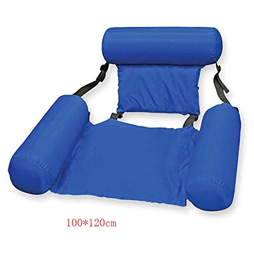 Piscina Silla Hamaca de Agua portátil, Catre Plegable Asiento Piscina Piscina polivalente Hamaca Silla Flotante Flotante Asiento Cama Suave Chaise Lounge,1