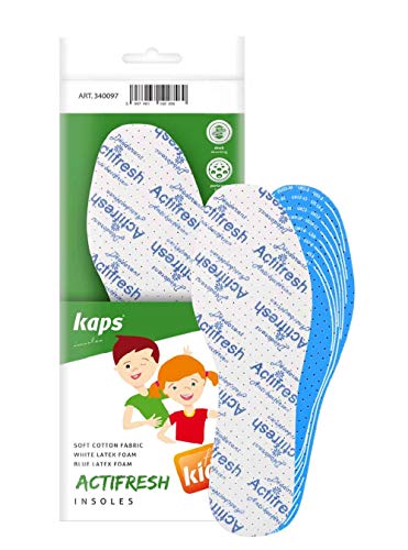 Plantillas de Calzado Para Niños Higiénico, Suaves Y Ajustables Con Espuma De Látex Tehchnology Antibacteriano Suizo Por Sanitized | Almohadillas Para Zapatos Con Circulación De Aire Actifresh Kids