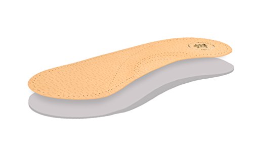 Plantillas Ortopédicas De Cuero Para Arco Longitudinal Caído, Inserciones De Calzado Para Pies Planos, Hombres Y Mujeres, Cuero Curtido Vegetal, Kaps Anatomix (43-44 EUR)