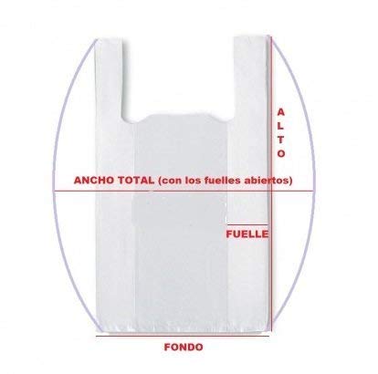 Plasbel Bolsas de Plastico Asa Camiseta (50 x 60 cm. (2 kg (2KGS)