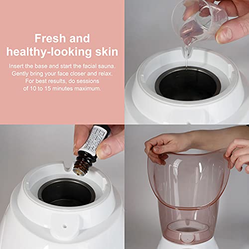 Plastimea Sauna Facial Limpiador de Poros Eliminador de Puntos Negros Facial Hidratante Humidificador de Vapor Cuidado de la Cara, 50 ml