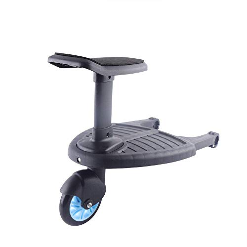 Plataforma ajustable para cochecito de bebé, 25 kg, asiento de cochecito, asiento con ruedas, asiento extraíble y montaje (azul)