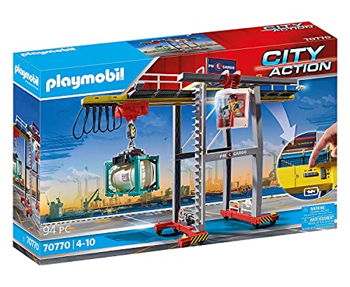 PLAYMOBIL City Action Grúa con Contenedores , A partir de 4 años (70770)