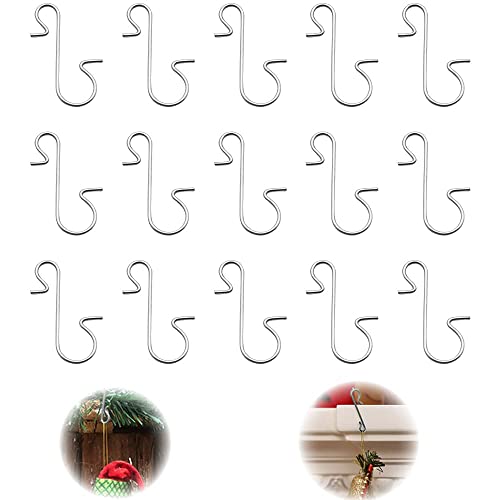 PLCatis Colgador de Navidad S Gancho Navidad 120 Piezas 30x18mm Flexible Astilla Ganchos de adorno de árbol de navidad para Decoraciones de navidad