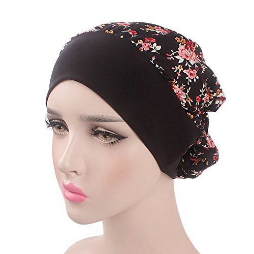 Pluto & Fox Turbante Gorra Pañuelo Para Cabeza De Tela De Mujer Para Cáncer Quimioterapia Chemo Oncológico Noche Pèrdida de Pelo Cabello (Diseño 6, 1)