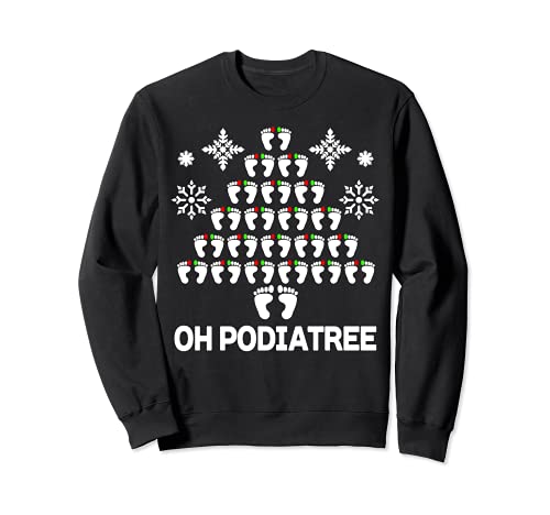 Podólogo Regalo Árbol de Navidad Pie Clínica Podólogo Oficina Sudadera