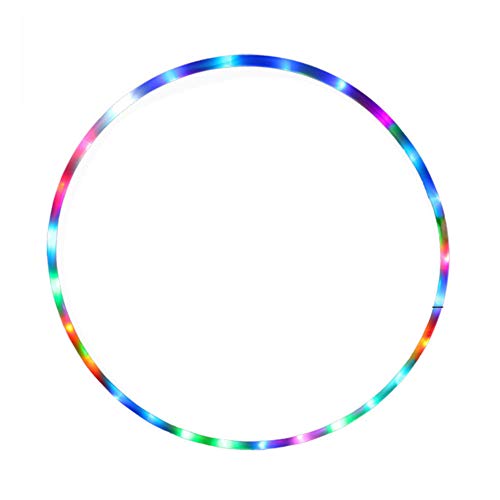 POHOVE Hula Hoops LED Hula Hoops, aros de Hula que cambian de color, múltiples luces para adultos y niños, aro de baile multicolor de peso suelto, culturismo, fitness, hula Hoops