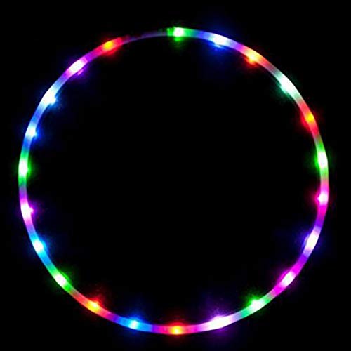 POHOVE Hula Hoops LED Hula Hoops, aros de Hula que cambian de color, múltiples luces para adultos y niños, aro de baile multicolor de peso suelto, culturismo, fitness, hula Hoops