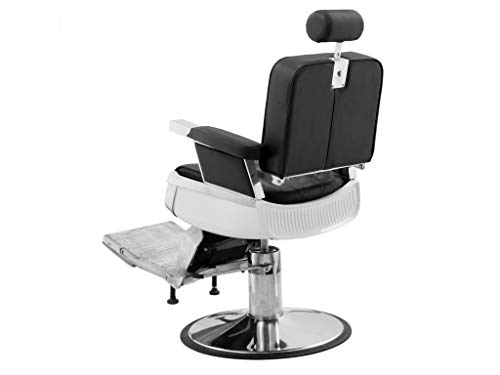 Polironeshop Eldorado - Sillón profesional para barbería, peluquería, tatuaje, color negro