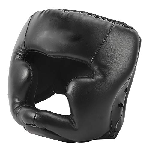 Ponacat Casco de boxeo para adultos/niños, profesional de piel sintética, casco a prueba de golpes para boxeo, MMA, kickboxing, Muay Thai