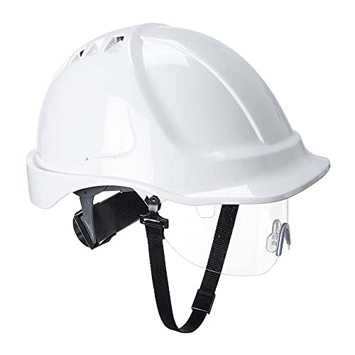 Portwest - Casco de la resistencia pw55whr con visera, blanco