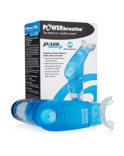 Power Breathe Fitness Plus Entrenamiento muscular inspiratorio para la salud y el fitness, Azul