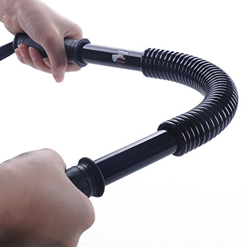 Power Twister Flexible Stretch, Expansor de Pecho de Resorte Resistente para Ejercicios de Hombros, Brazos y Pecho, 20 kg de Varilla de Brazo, Resorte, Acero, Ejercitador, Fuerza de Agarre de Mano