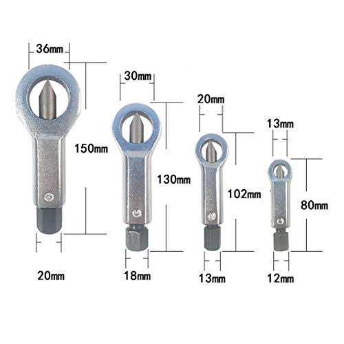 Práctico Juego de separadores de Tuercas para Quitar la Tuerca atascada dañada y agarrotada