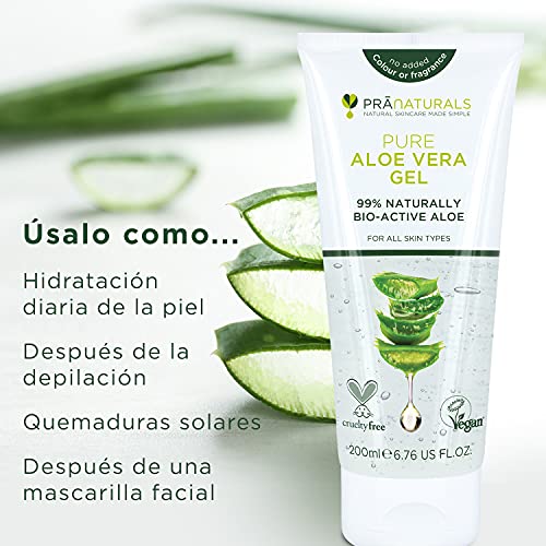 PraNaturals Aloe Vera Pura Gel (paquete de 1)