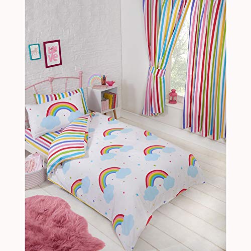 Price Right Home Juego de Funda nórdica y Funda de Almohada para niños pequeños Cielo Arcoiris 120cm x 150cm