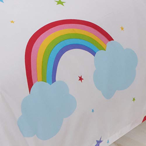 Price Right Home Juego de Funda nórdica y Funda de Almohada para niños pequeños Cielo Arcoiris 120cm x 150cm