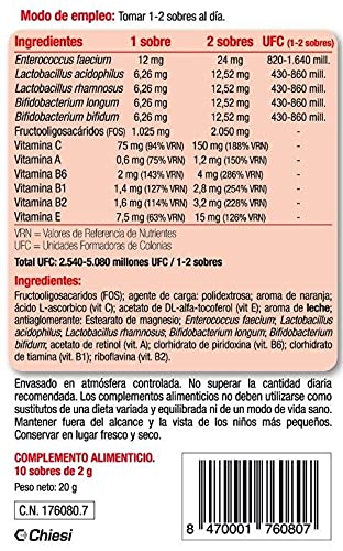 Produo Stop - Probiótico Intestinal Con Vitaminas A, B, C y E, 10 sobres