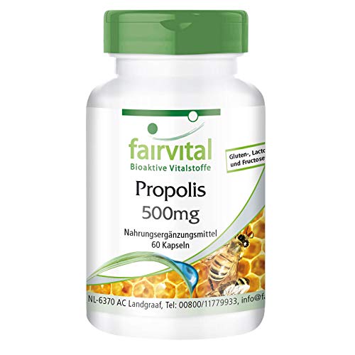 Propóleo 500mg - Extracto de Propolis - Dosis elevada - 3% de Galangina - 60 Cápsulas