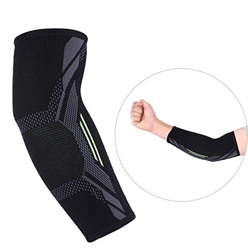 Protección de Compresión de Brazo, 1Pc Manguitos de Brazos Protector de Codo Apoyo de Soporte de Compresión de Codo Arm Sleeve Manga de Compresión de Codo para Alivio del Dolor Tendinitis Artritis(M)