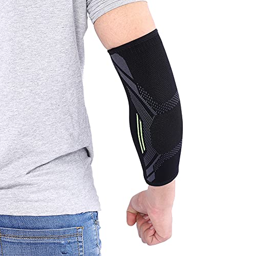 Protección de Compresión de Brazo, 1Pc Manguitos de Brazos Protector de Codo Apoyo de Soporte de Compresión de Codo Arm Sleeve Manga de Compresión de Codo para Alivio del Dolor Tendinitis Artritis(M)