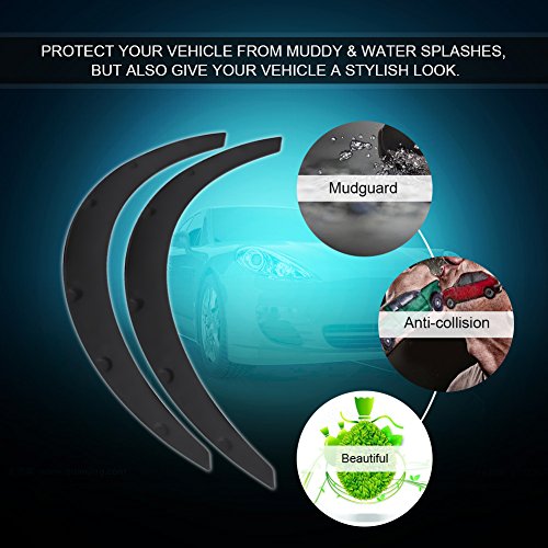 Protector de Cejas Rueda, 4 Piezas Guardabarros Flexible Universales para Coche SUV