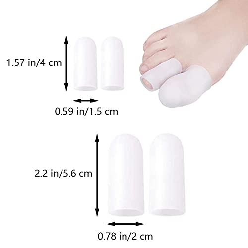 Protector dedo gordo pie,Punteras de Silicona para Dedo Gordo, Mangas transpirables,Protectores de dedos del pie Gel de silicona punteras para Prevenir Ampollas Callos(10 piezas)