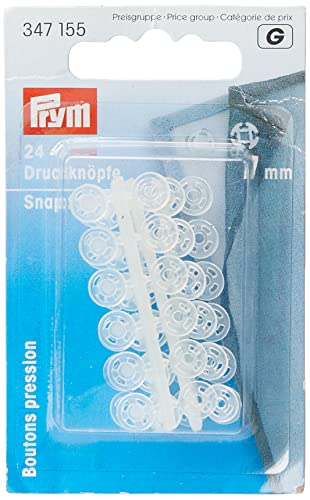 Prym Botón A Presión, Plastic, Blanco, 2 x 1 x 1 cm, 24