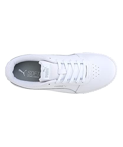 PUMA Carina L, Zapatillas Bajas, para Mujer, Blanco (Puma White-Puma White-Puma Silver), 38.5 EU