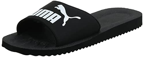 PUMA Purecat, Sandalias, para Unisex adulto, Negro (black-white), 43 EU